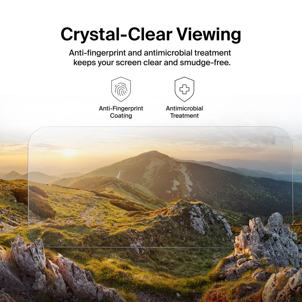 TemperedGlass Screen Protector for iPhone 17 / iPhone 16 Pro, Gen 2, Clear, hi-res