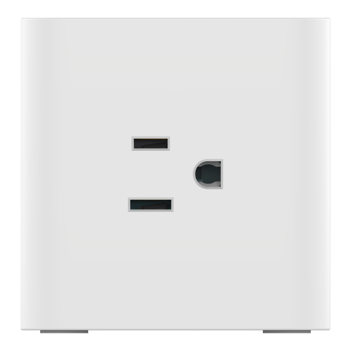 3-Outlet Power Cube with 5-Foot Cord and USB-A Ports, , hi-res