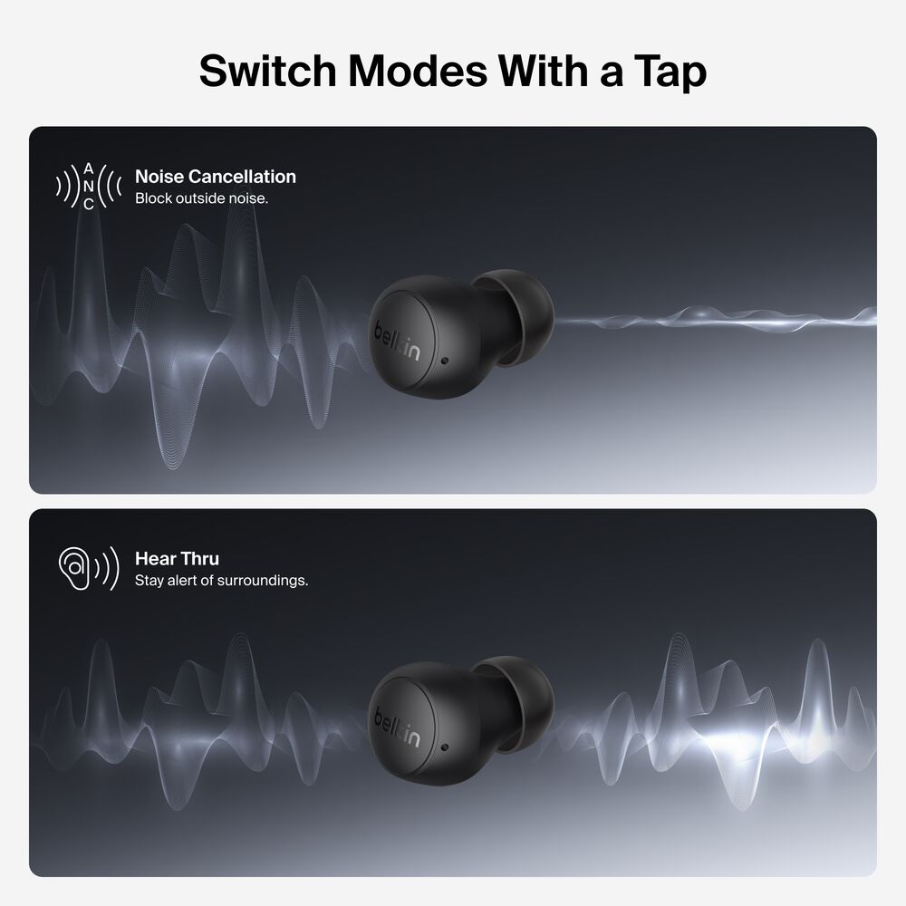 Noise-cancelling Earbuds, Black, hi-res