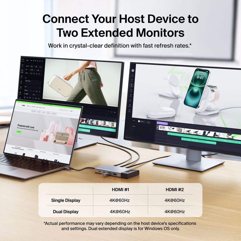 8-Port Dual Display USB-C Hub, Black, hi-res