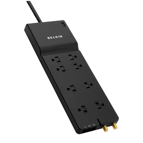 8 Outlet Home/Office Surge Protector with coxial protection, , hi-res