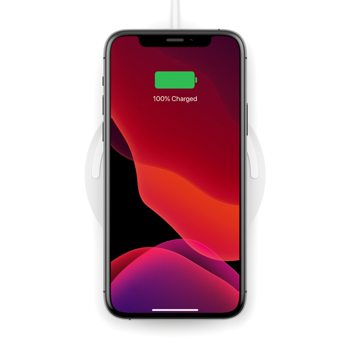 10W Wireless Charging Pad + Cable (Wall Charger Not Included), White, hi-res