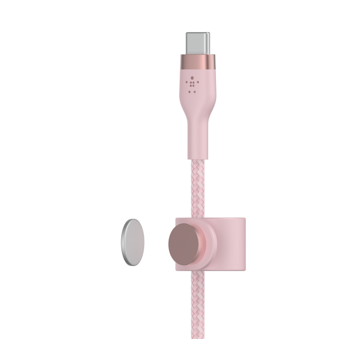 USB-C 至 USB-C 編織連接線, 粉色的, hi-res