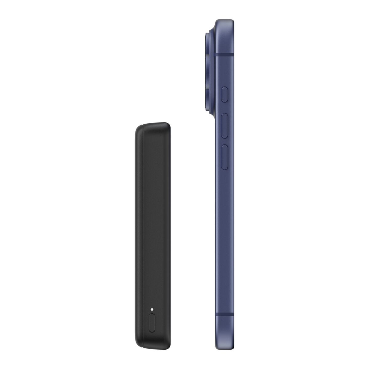 Belkin BPD018の側面とiPhoneの厚み比較