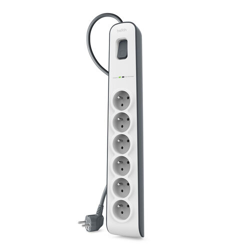 Multiprise parafoudre 6 prises avec cordon d'alimentation de 2 m