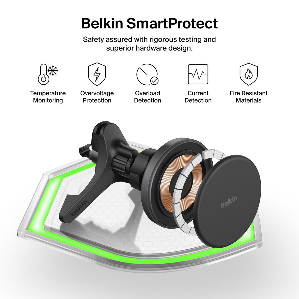 Magnetic Wireless Charging Car Vent Mount, , hi-res