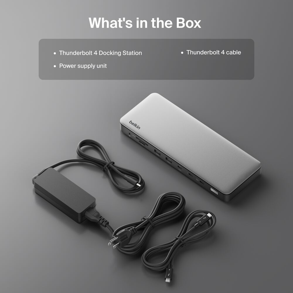 Thunderbolt 4 Dock, Gray, hi-res
