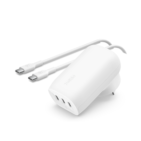 3 Port USB-C® Wall Charger with PPS 67W + USB-C to USB-C Cable