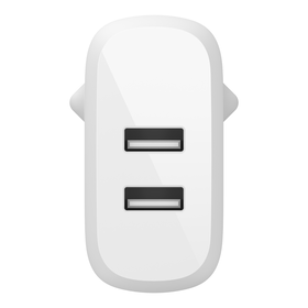 2-poorts USB-A-wandlader (24 W) + USB-A/USB-C&reg;-kabel, Wit, hi-res