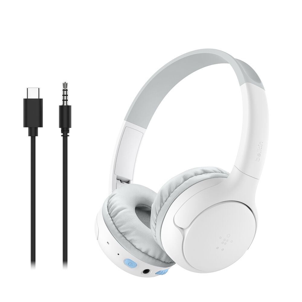 Wireless On-Ear Headphones for Kids , White, hi-res
