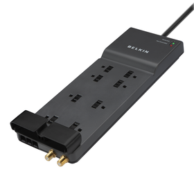 8-Outlet Home/Office Surge Protector w/Telephone Line + Extended Cord, , hi-res