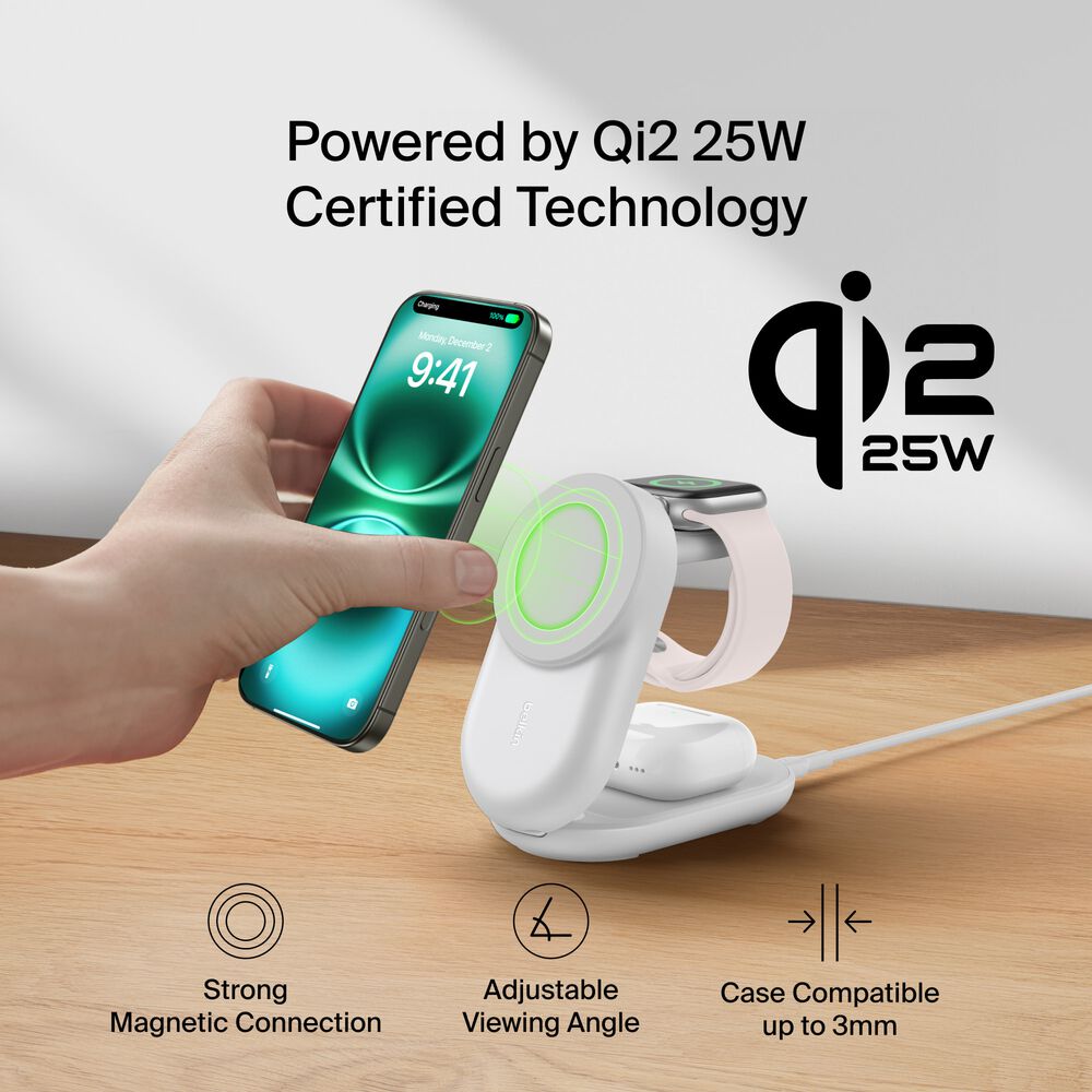 3-in-1 Foldable Magnetic Charger with Qi2 25W, , hi-res
