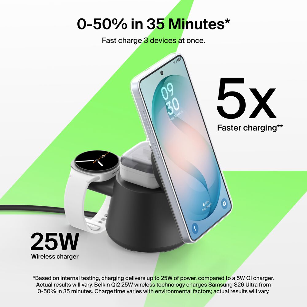 Modular Charging Dock with Qi2 25W, Black, hi-res