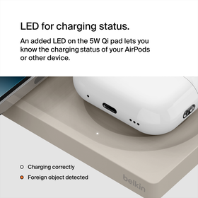 2-in-1 Wireless Charging Pad with Official MagSafe Charging 15W, Sand, hi-res