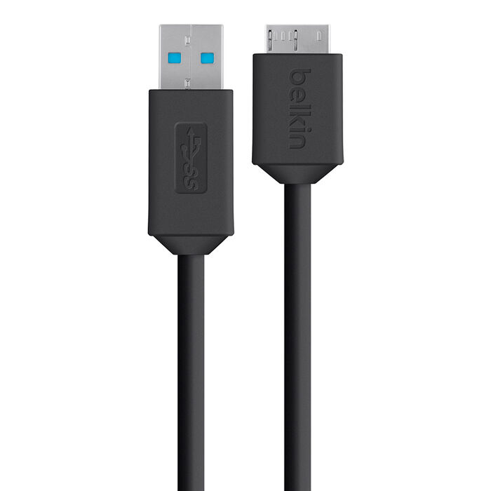 SuperSpeed USB 3.0 Cable A to Micro-B, Black, hi-res