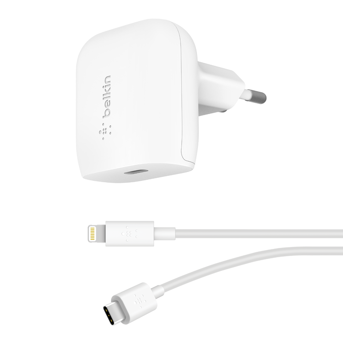 Chargeur secteur USB-C (18 W ou 20 W) avec câble USB-C vers Lightning