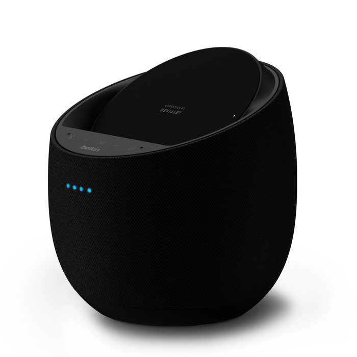 Hi-Fi Smart Speaker + Wireless Charger, Black, hi-res