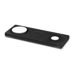 Tappetino di ricarica wireless 3 in 1 con tecnologia MagSafe ufficiale da 15 W, Nero, hi-res
