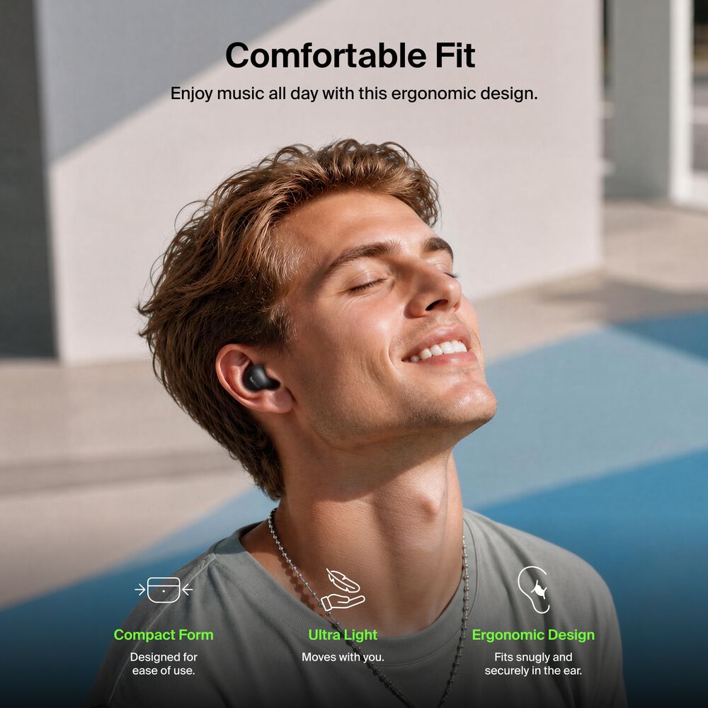 Noise-cancelling Earbuds, Black, hi-res