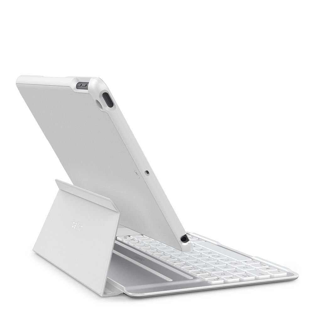 QODE&trade; Ultimate Pro Keyboard Case for iPad Air 2 (App enabled), White, hi-res