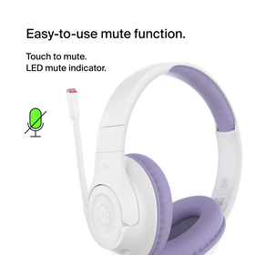 Wireless Over-Ear Headset for Kids, Lavender, hi-res