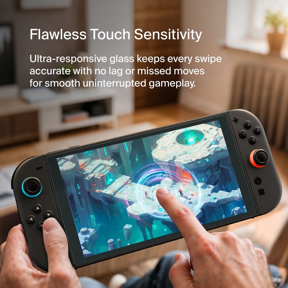 TemperedGlass Blue Light Filter Screen Protector for Nintendo Switch 2, Clear, hi-res