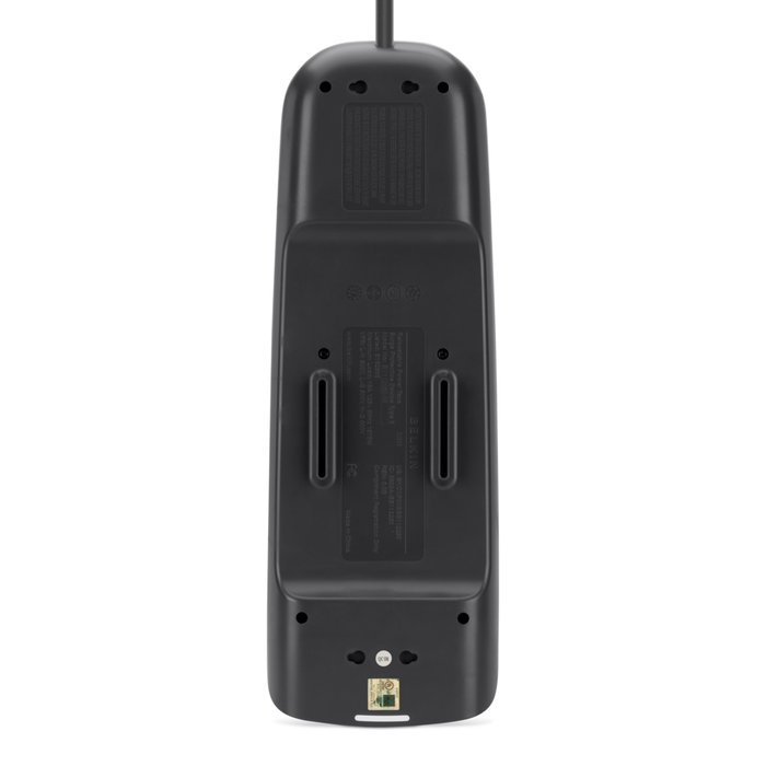 12-outlet Surge Protector with 8 ft Power Cord with Cable/Satellite and Telephone Protection, White, hi-res