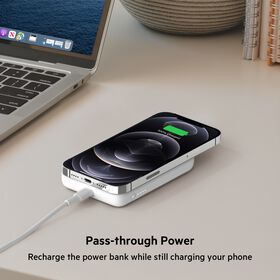 Magnetic Wireless Power Bank 2.5K, White, hi-res