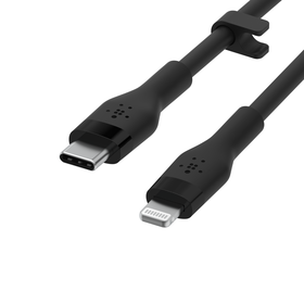 USB-C Cable with Lightning Connector, Black, hi-res