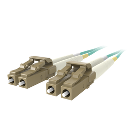Fiber Patch Cable 10 Gig Aqua 50/125 LC/LC1 Meter, Aqua, hi-res