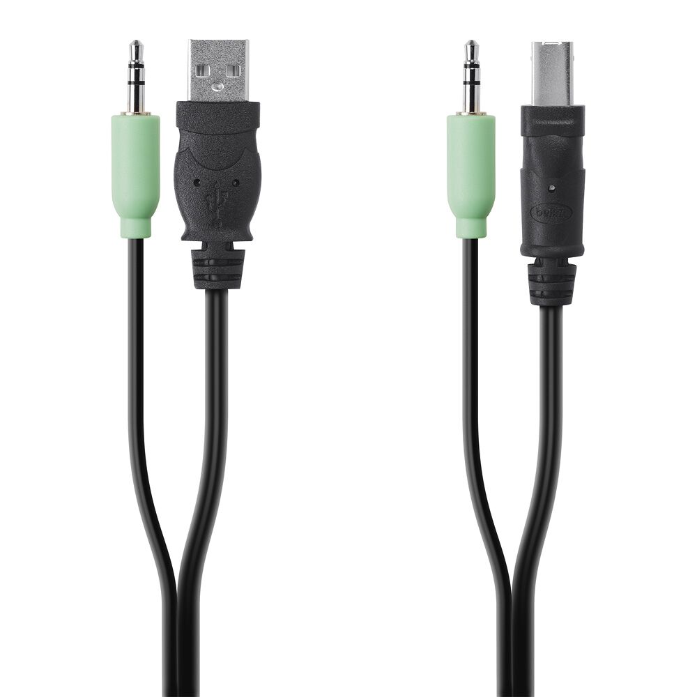 TAA USB/AUD SKVM CBL, USB A/B, 3.5mm AUDIO | Belkin US