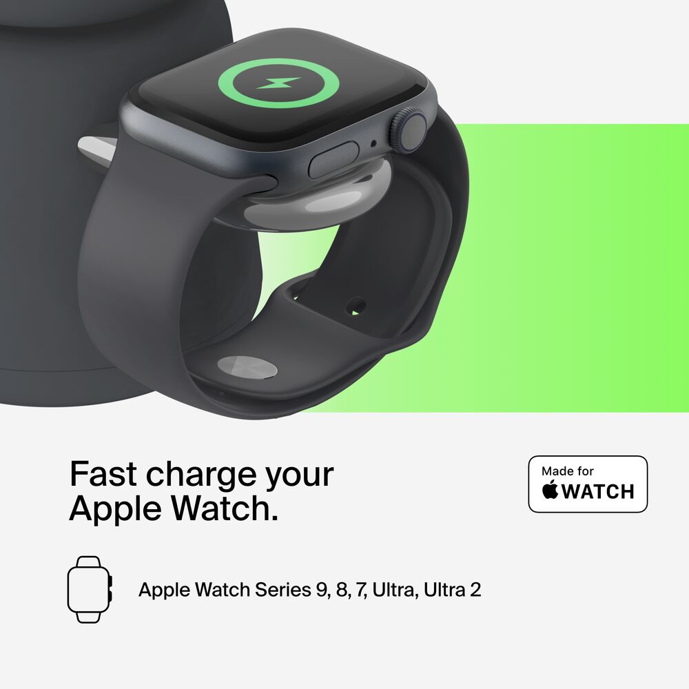 2-in-1 Wireless Charging Dock with Qi2 15W, Charcoal, hi-res