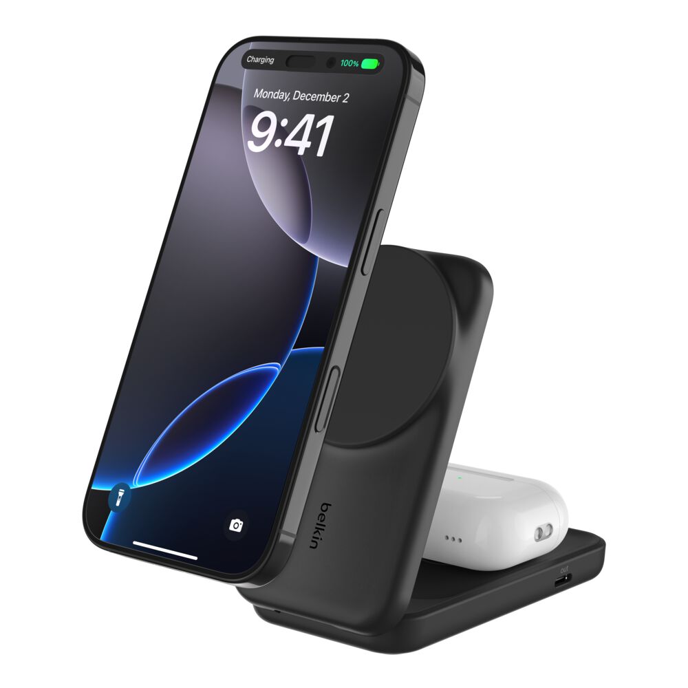 UltraCharge 2 in 1 Foldable Magnetic Charger with Qi2 25W Belkin TW