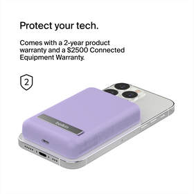 Magnetic Wireless Power Bank 5K + Stand, Lavender Purple, hi-res