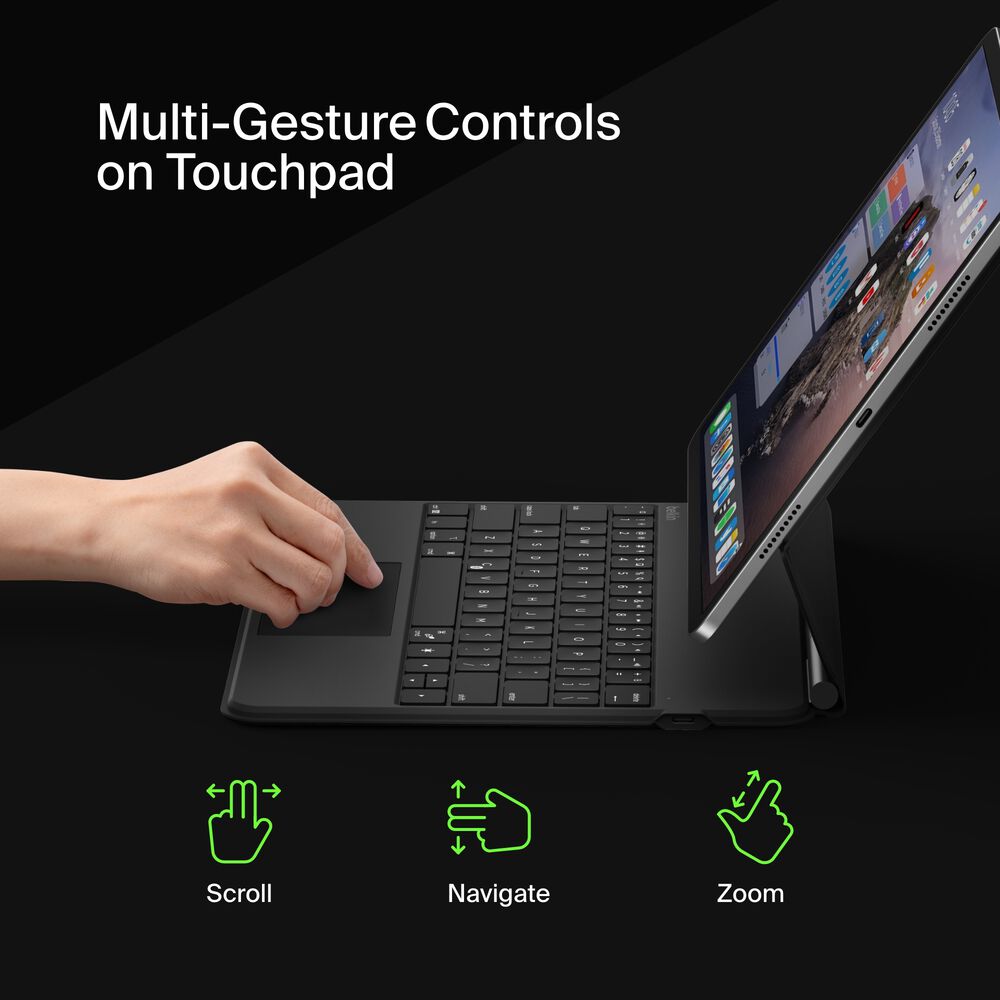 Pro Keyboard Case with Magnetic Stand for iPad Air 13" and iPad Pro 12.9", Black, hi-res