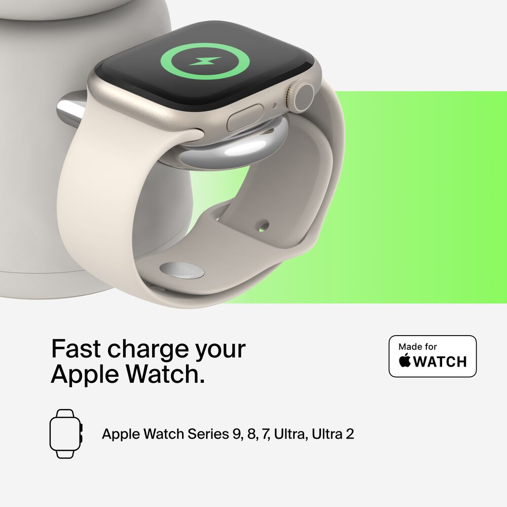 2-in-1 Wireless Charging Dock with Qi2 15W, Sand, hi-res