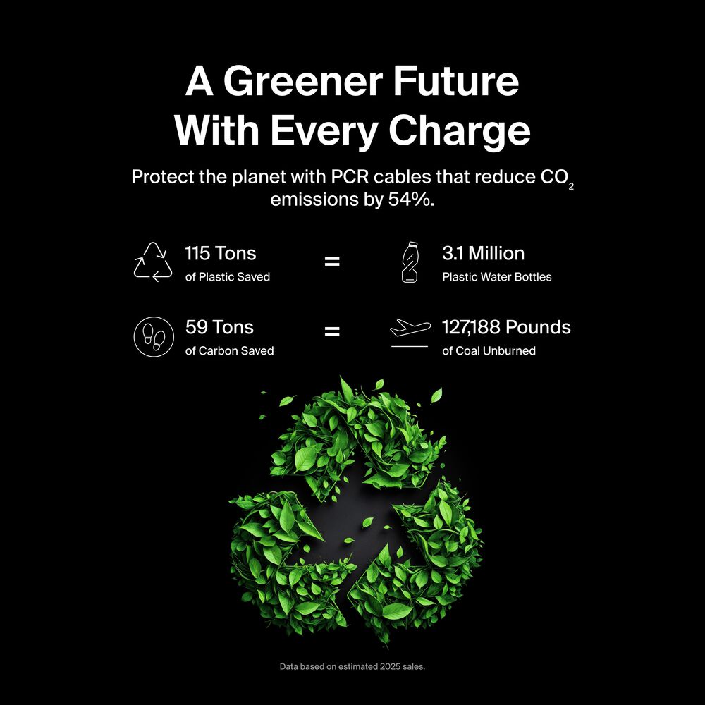 USB-A Cable with Lightning Connector, 6.6ft/2m, Black, 黑色, hi-res