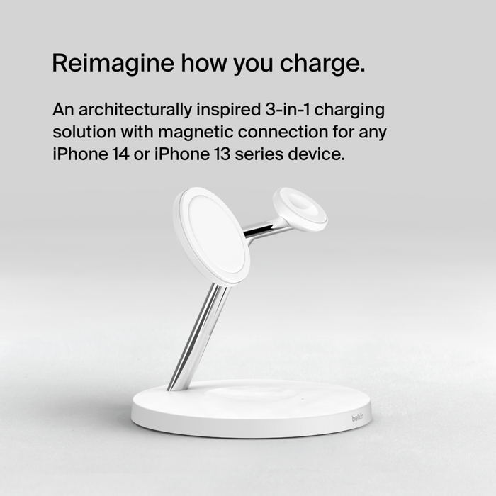 3-in-1 MagSafe Charger for iPhone 15, 14, 13, 12 | Belkin US