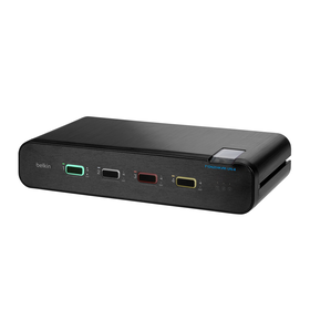 Universal 2nd Gen Secure KVM Switch, 4-Port Dual Head w/ CAC, Black, hi-res