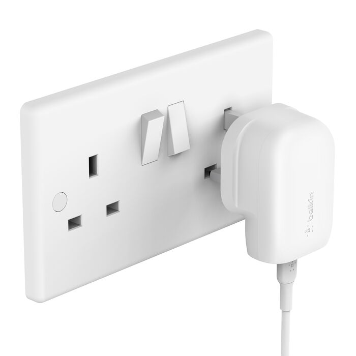 USB-C® PD 3.0 PPS Wall Charger 30W + USB-C® Cable with Lightning Connector, White, hi-res
