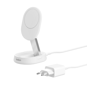 Convertible Magnetic Wireless Charging Stand with Qi2 15W, White, hi-res