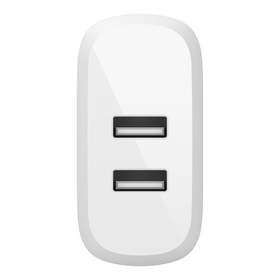 Dual USB-A Wall Charger 24W, White, hi-res