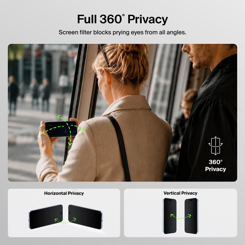 360 Privacy Screen Protector for iPhone 18 Pro, , hi-res