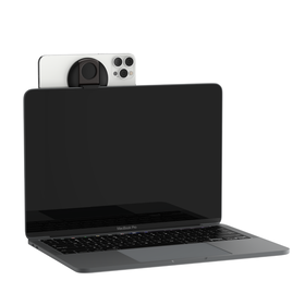 iPhone-houder met MagSafe voor Mac-laptops, Zwart, hi-res