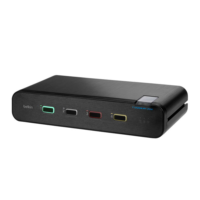 Universal 2nd Gen Secure KVM Switch, 4-Port Dual Head No CAC, Negro, hi-res