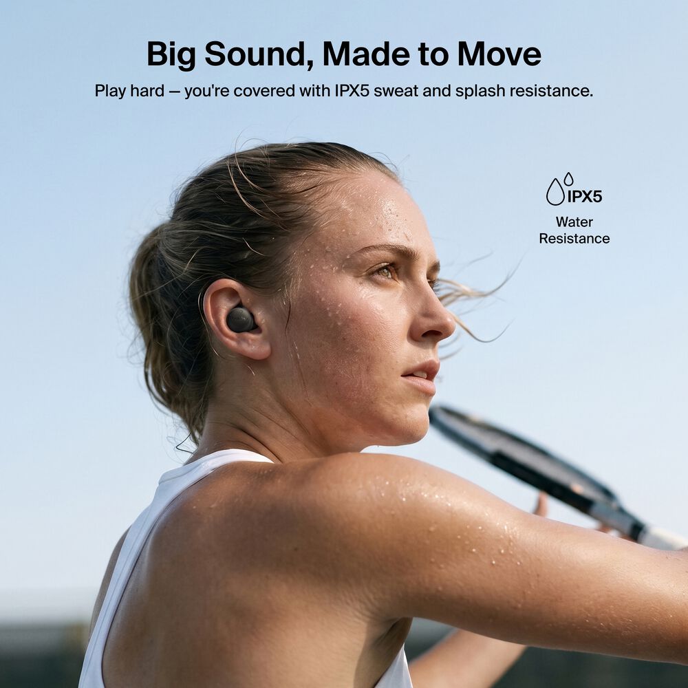 Noise-Cancelling Earbuds, Black, hi-res