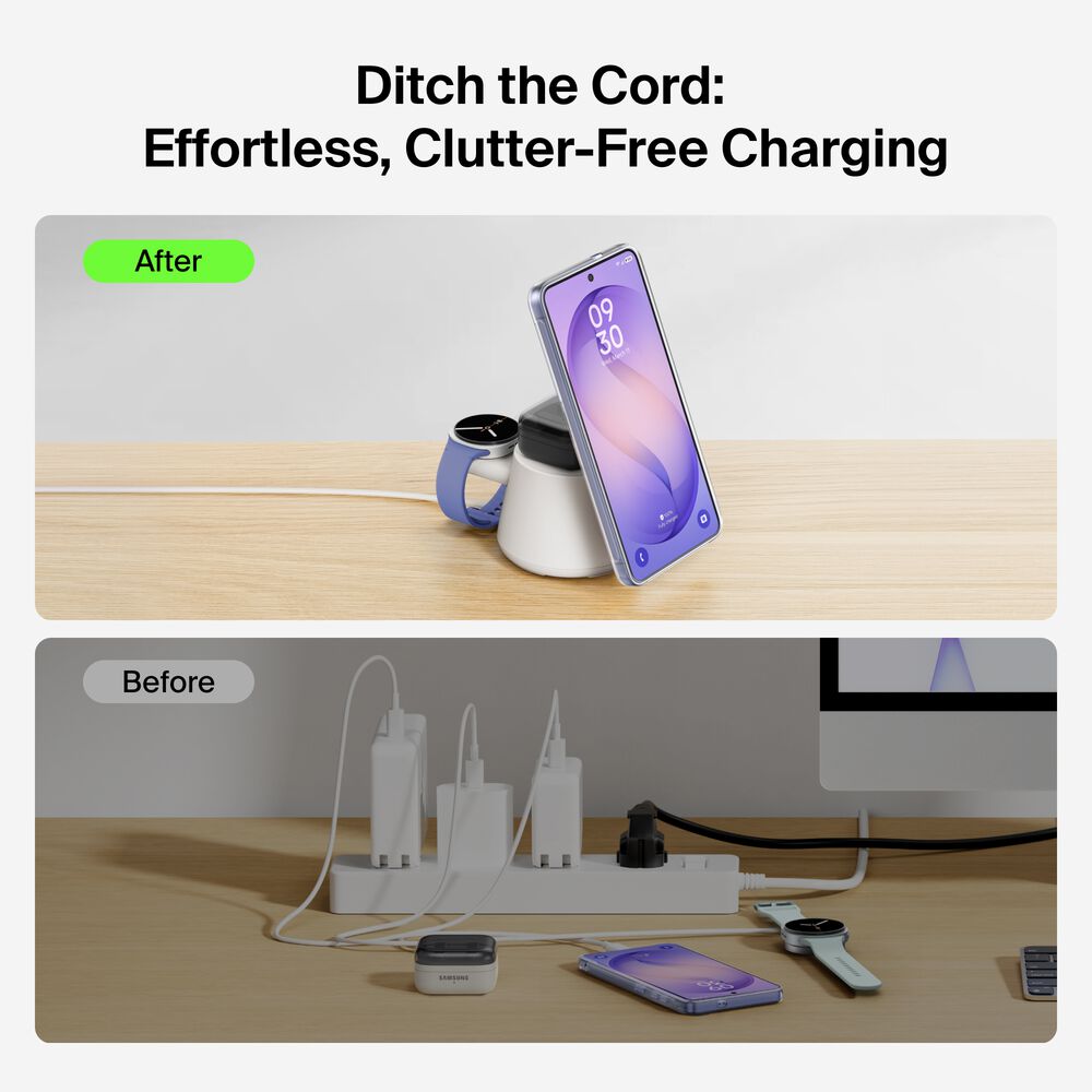 Modular Charging Dock with Qi2 25W, Sand, hi-res