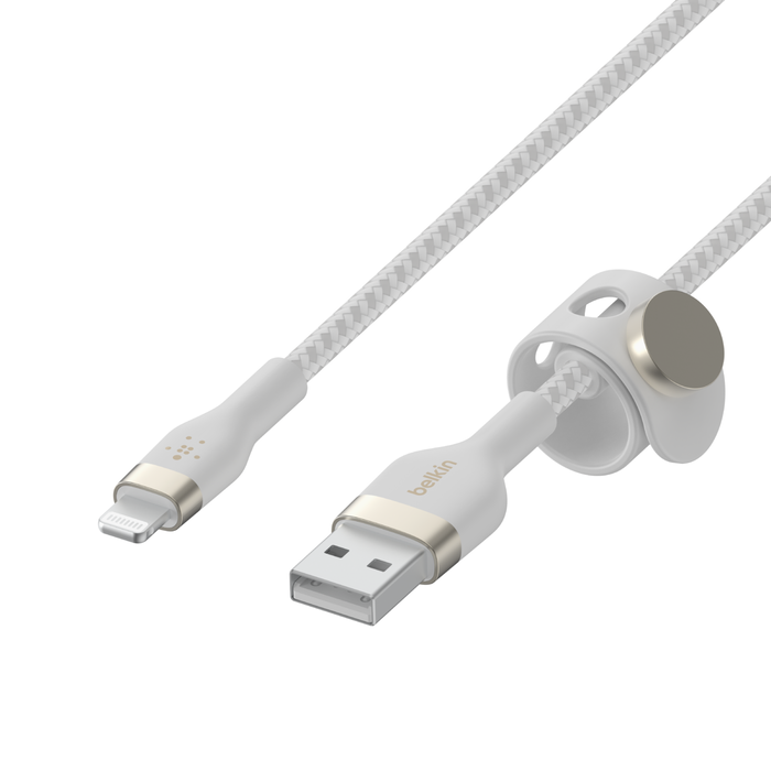 Cable USB-A con conector Lightning, Blanco, hi-res