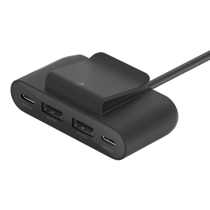 4 端口 USB 电源扩展器, 黑色, hi-res