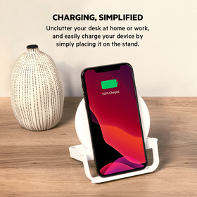 Wireless Charging Stand 10W, White, hi-res